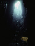 Caver Stands in Valhalla Pit, Alabama Photographic Print by Stephen Alvarez