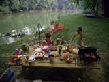 Family at a Picnic Photographic Print