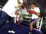 Trainer and Boxer in the Ring Photographic Print