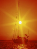 Sailboat at Sunset Fotografie-Druck
