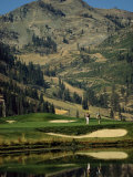 Golfcourse at the Foot of the Hill Photographic Print
