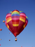 Colorful Hot Air Balloon in Sky, Albuquerque, New Mexico, USA Fotografie-Druck