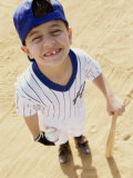 High Angle View of a Boy From a Little League Baseball Team Photographic Print