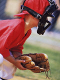 Child Playing Baseball Photographic Print