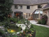 Home with Koi Pond Photographic Print