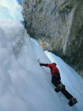 Low Angle View of an Ice Climber Photographic Print