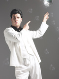 Man with a Disco Ball Photographic Print