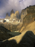 Clouds over Torres del Paine Mountains, Patagonia, Chile Photographic Print by Janis Miglavs
