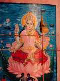 Vishnu Hindu God Mural, India Lámina fotográfica por Dee Ann Pederson