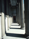 Pillar Lined Walkway - Architecture Montreal Photographic Print