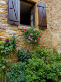 Window of Limestone House, Olingt, Burgundy, France Photographic Print by Lisa S. Engelbrecht
