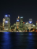 Sydney CBD at Night, Sydney Cove, Australia Photographic Print by David Wall