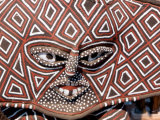 Painted Geometric Mask, Zimbabwe Photographic Print by Claudia Adams