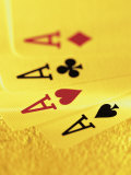 Four Aces in a Hand of Playing Cards Photographic Print by Greg Smith