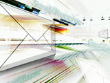 Envelopes Traveling on the Information Superhighway as Email Lámina fotográfica Envelopes Traveling on the Information Superhighway as Email Lámina fotográfica