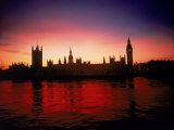 Houses of Parliament at Dusk, London, England Photographie par Terry Why