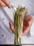 Chef Holding Pasta Over Pot Photographic Print by Howard Sokol