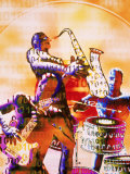 Cyber Musicians with Binary Code Photographic Print by Carol & Mike Werner