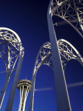 Space Needle and Arches of Pacific Science Center, Seattle, Washington, USA Photographic Print by Jamie & Judy Wild