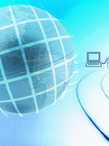 Globe with a Computer Beside It Lámina fotográfica Globe with a Computer Beside It Lámina fotográfica