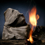 Oil Shale Rock Burns on its Own Once Lit with a Blow Torch Photographic Print
