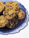 Plate of Chocolate Chip Cookies Photographic Print by Greg Smith