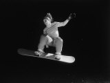 Airborne Snow Boarder Photographic Print by Jack Affleck
