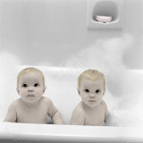 Twin Babies in a Tub Photographic Print by Kevin Leigh