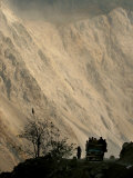 A Jeep Carrys People in the Neelum Valley, North of Muzaffarabad Photographic Print