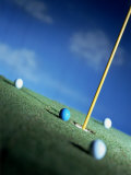 Golf Green, Balls and Flag Marker of Hole Photographic Print by Ernie Friedlander