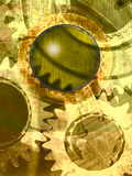 Machine Cogs Photographic Print