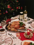 Christmas Dinner Table Setting Photographic Print by David Ball