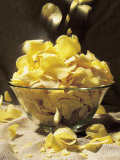 Potato Chips Falling Into Bowl Photographic Print by Greg Smith