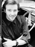 Midge Ure Singer Pop Group Ultravox Music Sitting in Car Arms Folded, 1985 Photographie