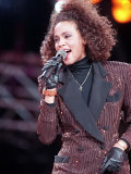Whitney Houston Performing at Wembley Stadium in Honour of Nelson Mandela's 70th Birthday, Jun 1988 Photographie