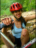 Mountain Biker, Mud, Scrapes, and a Smile Photographic Print by Skip Brown