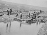 Sluicing on Number Two Claim at Anvil Creek Nome Alaska During the Gold Rush Photographic Print by Hegg 