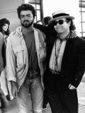 Elton John with George Michael of Wham Pop Group 1985, at Live Aid Concert Photographie