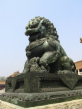 Bronze Lion Guarding the Gate of Supreme Harmony Photographic Print