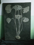 A Fossil of a Crinoid, a Type of Sea Lily That Lived in the Sea Lámina fotográfica A Fossil of a Crinoid, a Type of Sea Lily That Lived in the Sea Lámina fotográfica