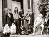 The Young Ones in Bristol, Rik Mayall, Nigel Planer, Chris Ryan, Ade Edmondson, August 1982 Lámina fotográfica