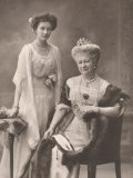 Augusta Viktoria Wife of Wilhelm II with Her Daughter Viktoria Luise Fotografisk trykk av Sandau Berlin