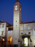 Gothic Clock Tower, Dubrovnik, Croatia Photographic Print by Richard Nebesky