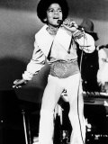 Michael Jackson Singing on Stage in His Home Town Photographie