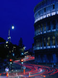 Roman Colosseum at Night, Rome, Italy Photographic Print by Johnson Dennis
