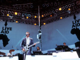 Live Aid Concert Wembley Ultravox Pop Group Playing Photographie