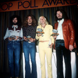 Led Zeppelin Musicians the Group with Jimmy Savile at the Melody Maker Awards Fotografisk tryk