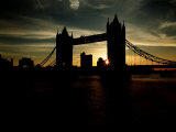 Tower Bridge and River Thames London at Dusk, 1996 Photographie