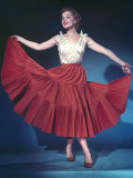 She Holds out Her Red Full Circle Skirt Photographie par Charles Woof