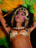 Female Carnival Dancer in Headdress, Rio De Janeiro, Brazil Photographic Print by Jane Sweeney